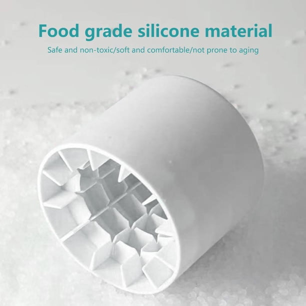 Molde de silicona para cubitos de hielo, cubo de hielo cilíndrico con tapa, utensilios de cocina (amarillo)