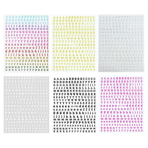 UNTERING Nail Sticker English Letters Sticker Colorful Letter Stickers English Decals for Art Decorations