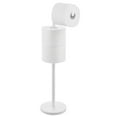 thumbnail image 5 of mDesign Steel Standing Modern Toilet Paper Holder Dispenser - White, 5 of 7