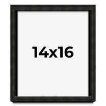 14x16 Shadow Box Black Rustic Barnwood Display Frame  | 1.125 Inch Deep | 0.875 Inch Moulding Width