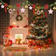 thumbnail image 1 of Guirnalda colgante de Navidad 86.6in | Hilo de oropel de plástico verde | Colgante largo festivo de pared con decoración de árbol | Decoración navideña duradera, versátil y reutilizable, 1 of 6