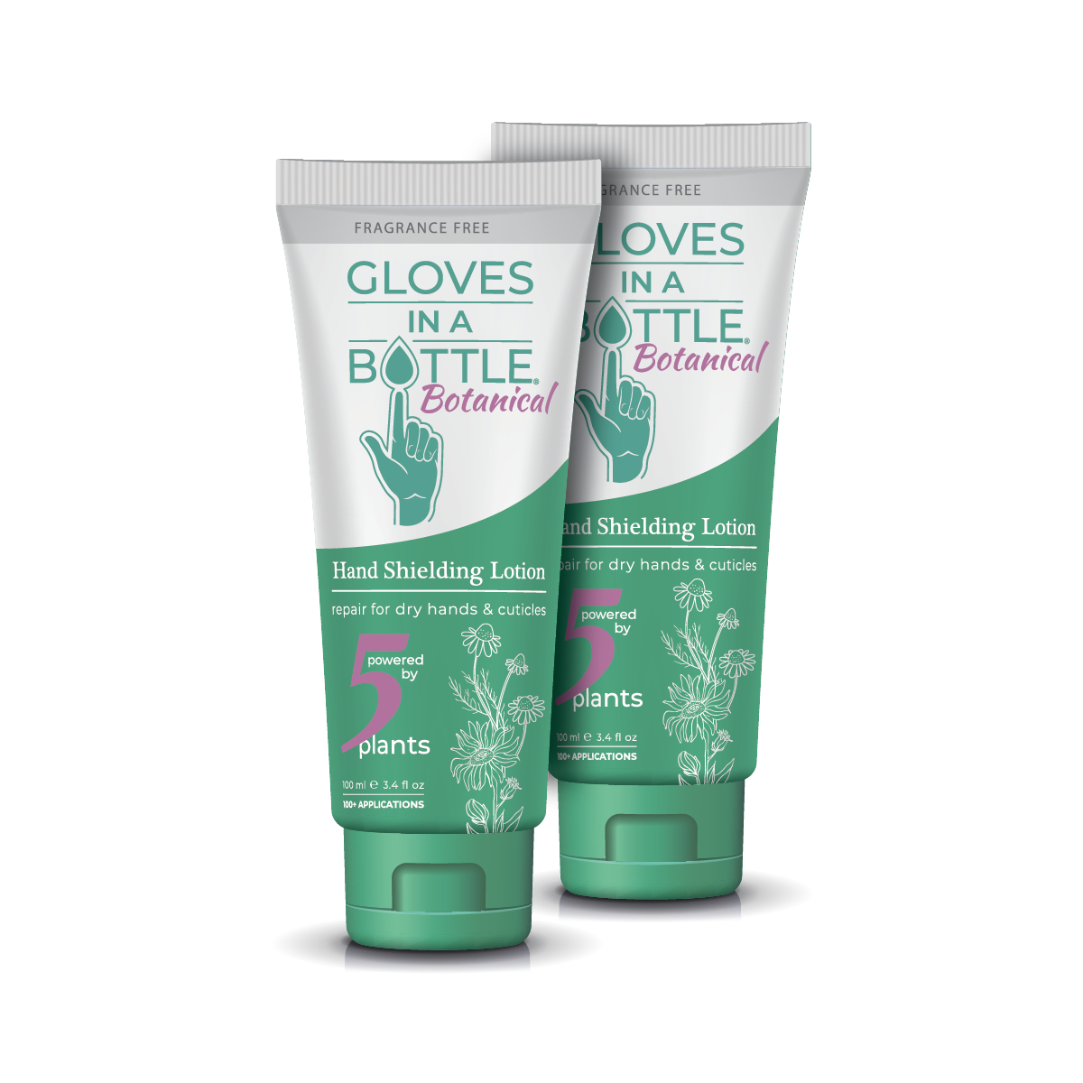 Gloves In A Bottle Botanical Lotion for Dry Skin, Hand Cream for Dry Hands & Cuticles 3.4 oz