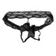 thumbnail image 4 of V-string Lace Front W/ Bowknot Flower Cintura Banda Mujeres Íntimos Nuevo negro Zulema ropa interior, 4 of 8