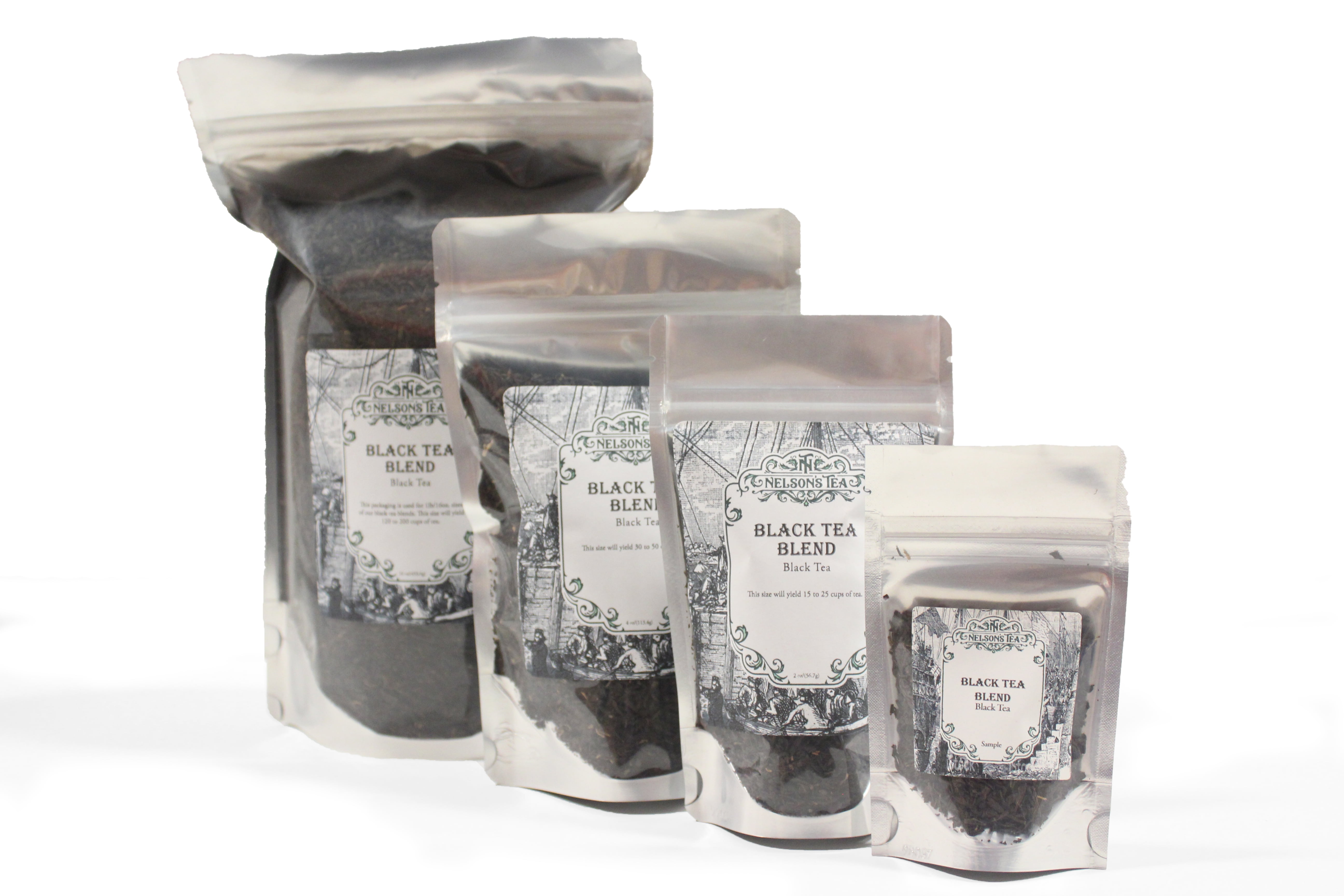Nelson's Tea Raspberry Chocolate Truffle - Loose Leaf Black Tea with Raspberry Leaf, Chocolate Rooibos, Truffle Essence, Carob Beans, Hibiscus & Chocolate Chips, Infused with Natural Flavors - 16 oz.