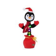 Fresh Fab Finds Kid Electric Dance Christmas Elk Snowman Senior Penguin Interactive Sing Song Whirling Mimicking Recording Light Plush Toy