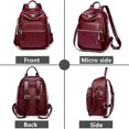 thumbnail image 5 of Sunyuer PU Leather Stylish Travel Backpack - Lightweight and Multi Pockets Sports Yoga Bag for Commuting, 5 of 7