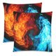 thumbnail image 1 of Fundas de almohada ABPHQTO Fuego Rojo y Azul Impresión A Dos Caras 45x45 cm Juego de 2, 1 of 2