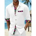 thumbnail image 3 of Men's Button Down Shirts Long Sleeve Casual Shirts Summer Beach Shirts Vacation Wedding Shirts with Pocket Black XL, 3 of 5