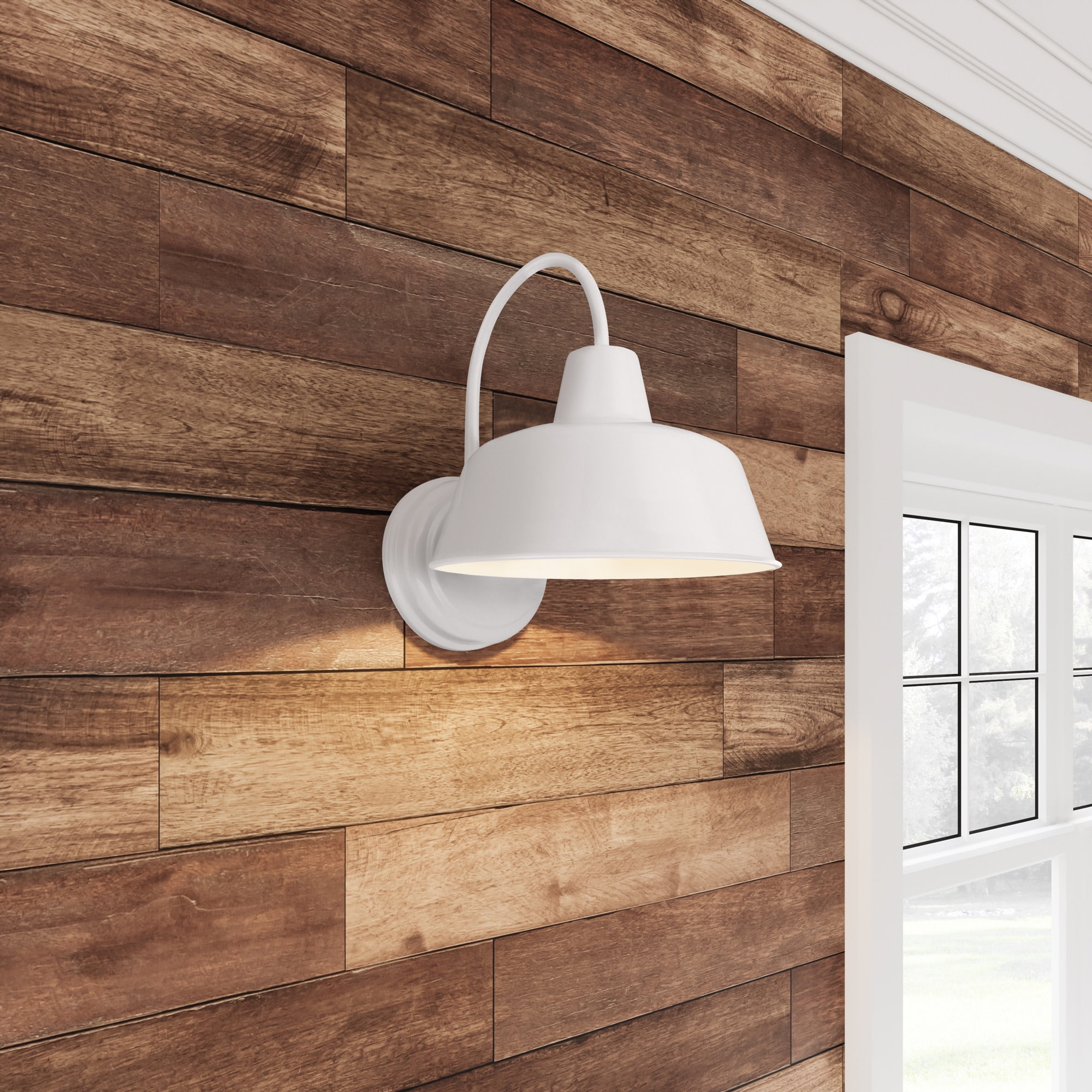 Mason 1-Light Indoor/Outdoor Wall Light with Metal Shade, Dimmable, Wet Rated for Porch, Patio, and Garage – Design House, WM957935