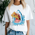 thumbnail image 3 of Pizza Eating Shark Kids Boys Food Lovers Jawsome Tee, Funny Shirt, 3 of 5