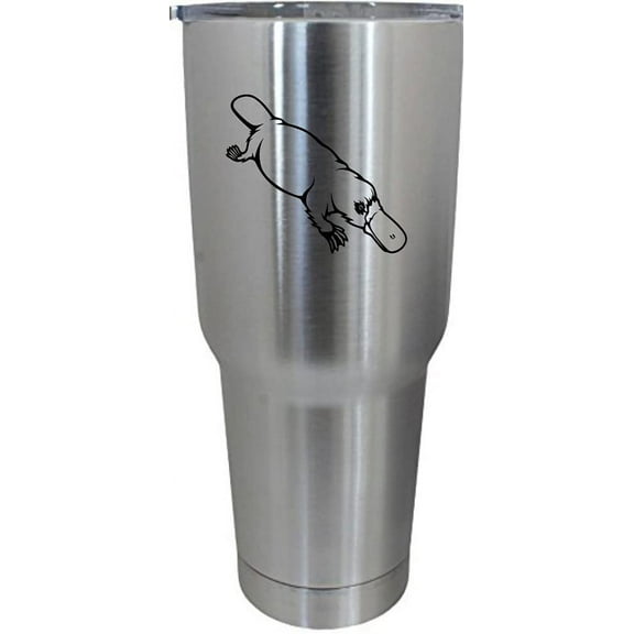 Platypus Body Zoo Animal Themed Etched 30oz Stainless Steel Tumbler