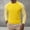 Yellow, variant on YANGXINX Men's Long Sleeve T Shirt Waffle Knit Striped Color Block Crewneck Casual Top Soft Breathable Comfort Relaxed Fit Tees
