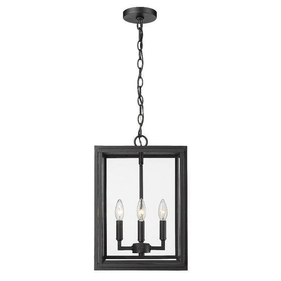 Golden Lighting Tribeca 4-light Outdoor Pendant in Natural Black