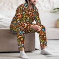 thumbnail image 7 of Balery Cute Beach Dolphin Pattern Pajama Sets for Men Long Sleeve 2 Piece Sleepwear Loungewear Sets Soft PJ's with Pockets Long Sleeve Comfy Pj Sets-Large, 7 of 7
