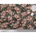 thumbnail image 3 of Soimoi Polyester Crepe Fabric Leaves & Blossoms Floral Decor Fabric Printed Yard 52 Inch Wide, 3 of 3