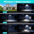 thumbnail image 2 of DAYBETTER Solar Outdoor Lights,179 LED Motion Sensor Outdoor Lights,3 Adjustable Heads Security Lights,IP65 Waterproof,270°Wide Angle Flood Wall Light with 3 Modes for Porch,Yard,2 Pack, 2 of 6