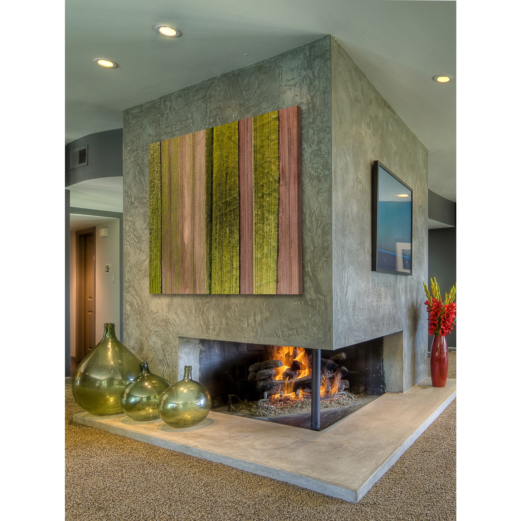 Marmont Hill "Crop Rows" by Karolis Janulis Painting Print on Wrapped Canvas