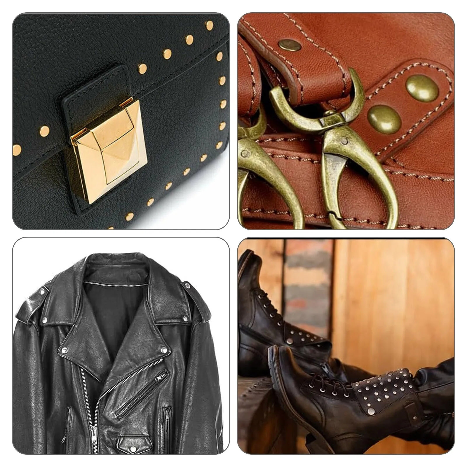GUYUTING Replacement Leather Rivets and Tools Set Durable, Multiple Colors, DIY Leather Crafts and Repairs