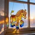 thumbnail image 4 of Viflosae Key Chains Men Keychains 2D Acrylic Horse Suncatcher Window Decor with Chain Stained Glass Style Light Filtering Hanging Ornament for Indoor Outdoor Decoration, 4 of 5