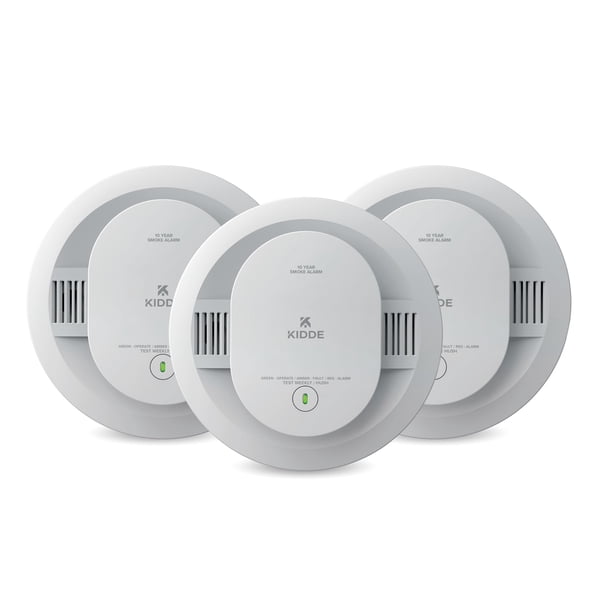 Detector de humo Kidde 20SD10-V con batería de 10 años, paquete de 3
