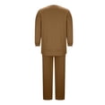 thumbnail image 6 of LEKWK Lounge Sets for Women Crewneck 3/4 Sleeve Top and Elastic Waist Pants Casual Sleepwear Pajamas Fall Winter 2 Piece Loungewear, 6 of 8