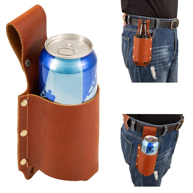 Funda para cinturón de cuero QCWN para bebedores de cerveza