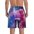 thumbnail image 3 of Kdxio Color Explosion Makeup Brush Pattern Mens Casual Shorts - Drawstring Summer Beach Sports Shorts for Men, 3 of 5