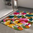 thumbnail image 2 of 1pc Floral and Bird Pattern Absorbent Non-Slip Bathroom Thickened Flannel Rug Decor,Soft,Quick Drying,Suitable For Indoor/outdoor Use,Bathrooms,Bedrooms,Kitchens,Terrace,Laundry Rooms,16"x24", 2 of 9
