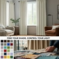 thumbnail image 2 of ZOPZO Short Blackout Curtains for Bathroom, 2 Panels, Light Beige, 30W x 30L Inch, Noise-Reducing, Thermal Insulated, Room Darkening Drapes, 2 of 10