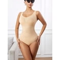 thumbnail image 2 of Plus Size Women's Seamless Bodysuit With Snap Closure, Butt-Lift Briefs, Vest And Control Shapewear In One Piece, 2 of 4
