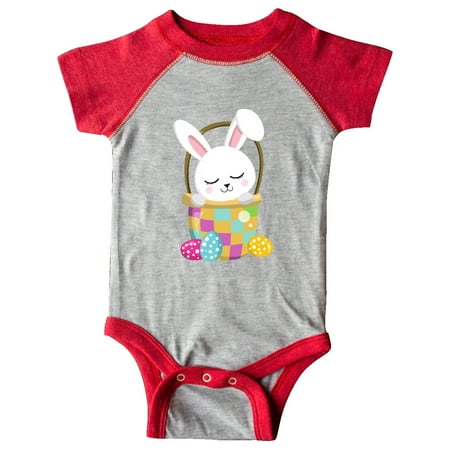 

Inktastic Easter Bunny Little Bunny Easter Eggs Basket Gift Baby Boy or Baby Girl Bodysuit