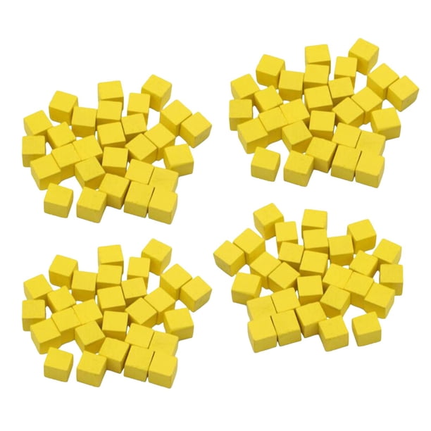 100 Uds bloques de madera coloridos juguete de madera apilador de 1cm para educación temprana Amarillo Macarena bloques de construcción
