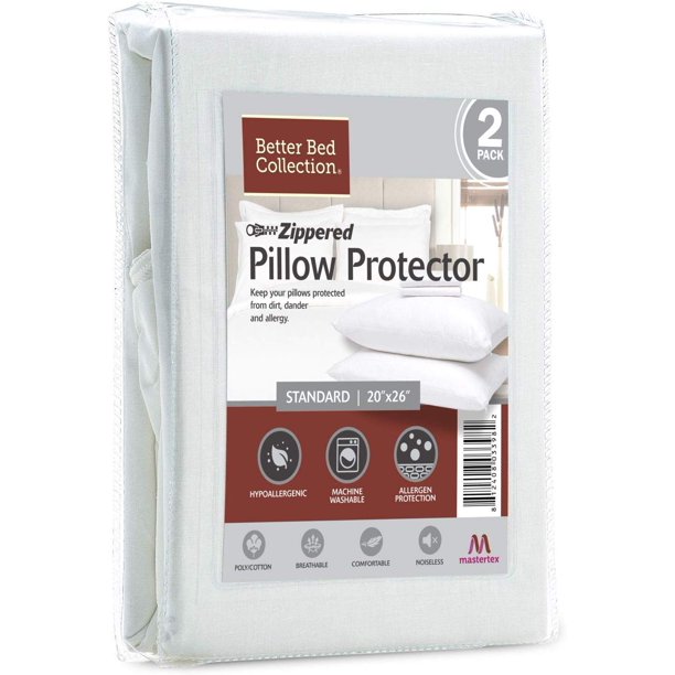 BETTER BED COLLECTION Zippered Pillow Protector Poly Cotton