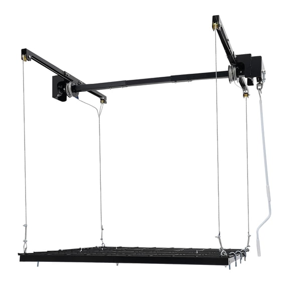 Overhead Garage Lifting Storage Rack, Garage Storage Rack, Adjustable Height Garage Storage Rack for Storing Tools and Items in Your Warehouse or Garage