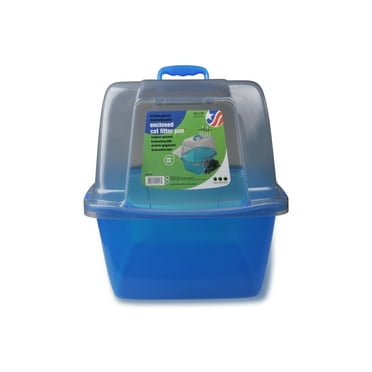 Van Ness Enclosed Extra-Giant Translucent Cat Litter Pan with Odor Door