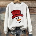 thumbnail image 5 of Womens Christmas Sweatshirt Flannel Long Sleeve Crewneck Tops Pullover Shirts, 5 of 5