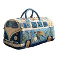 thumbnail image 1 of YUELONGHU Hippie Travel Quilted Duffle for Short Trips Bus Design Boho Weekend Handy Travel for Holiday & Party, 1 of 3