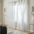 thumbnail image 2 of TOWN & COUNTRY LUXE Talia Double Layer Indoor Curtains, Sheer and Room Darkening Blackout, Grommet Top, Energy Efficient, 2-Pack Set, 52"x84", Vanilla, 2 of 6