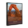 thumbnail image 3 of Arches National Park Desert Canyon Landscape Graphic Art Jet Black Framed Art Print Wall Art, 3 of 6