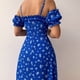thumbnail image 5 of Moda Mujer Verano Casual Cuello en V Estampado fuera del hombro Vestido de manga corta Fridja  bnh4396, 5 of 5