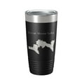 thumbnail image 1 of Great Moose Lake Map Tumbler Travel Mug Insulated Laser Engraved Coffee Cup Maine 20 oz Black, 1 of 5