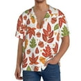 thumbnail image 3 of Disketp Men's Hawaiian Acorns and Autumn Leaves Print Shirts Button Down Holiday Beach Shirts-4X-Large, 3 of 7
