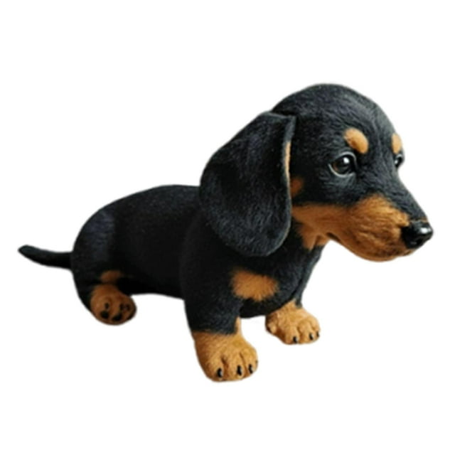 Juguete de peluche para perro, adorable perro de simulación, regalo de cumpleaños para niños y niñas. negro