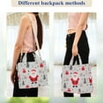 thumbnail image 4 of FORMRS Womens Corduroy Tote Bag Crossbody Shoulder Handbag with Pocket, Gray Christmas Santa, 4 of 7
