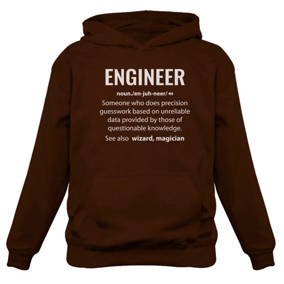 Tstars Mens Gift for Engineers Engineer Shirts Engineer Definition Noun Profession Career Job Funny Humor Science Tech Hoodie