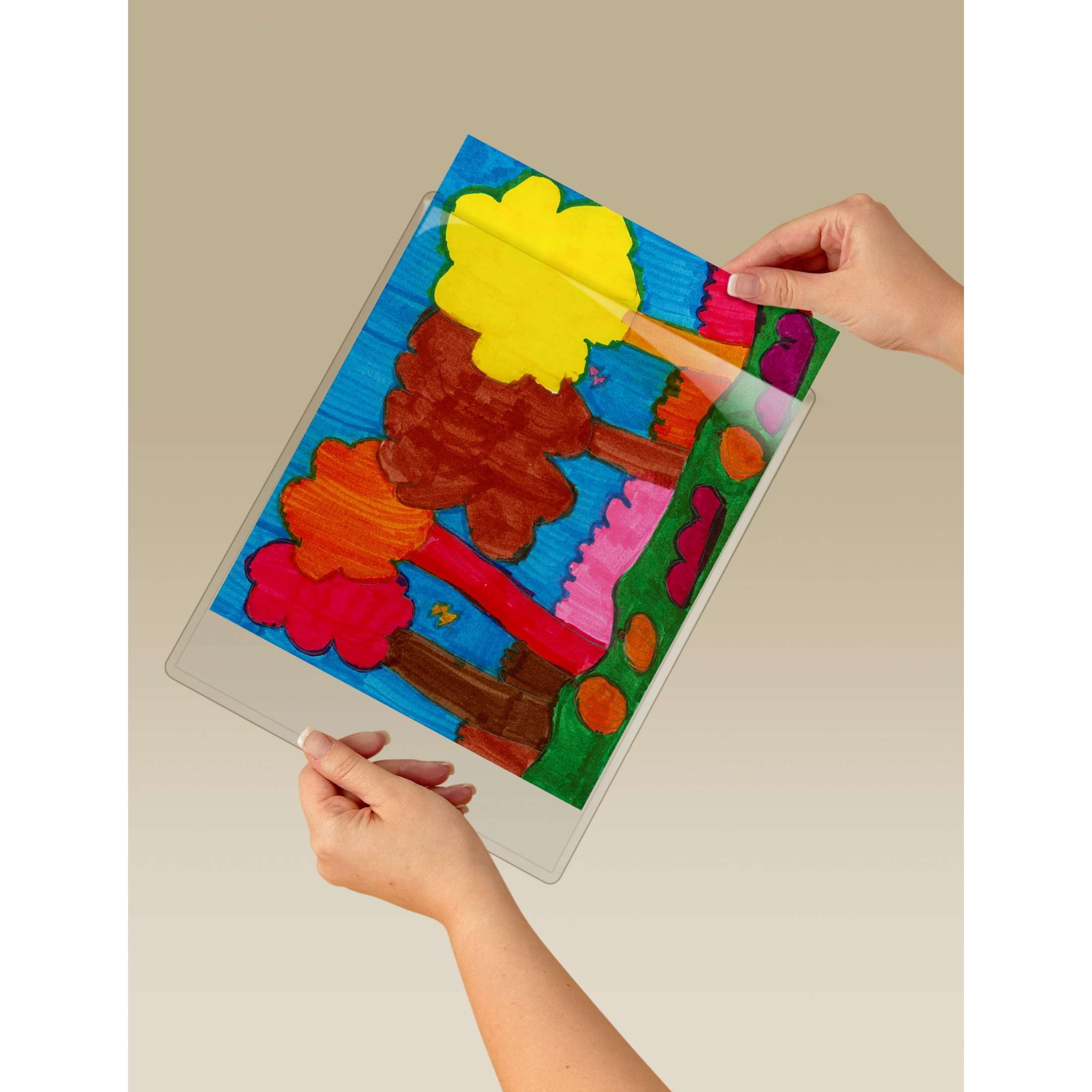 (2 pack) Scotch Display Pockets , 8.5" x 11", 1 pocket, 2 sets of Command Picture Hanging Strips