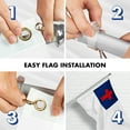 thumbnail image 5 of G128 Combo Pack: 5 Ft Tangle Free Spinning Flagpole (Silver) & Christian Flag 2x3 Ft Embroidered 220GSM Spun Polyester, Brass Grommets (Flag Included) Aluminum Flag Pole, 5 of 9