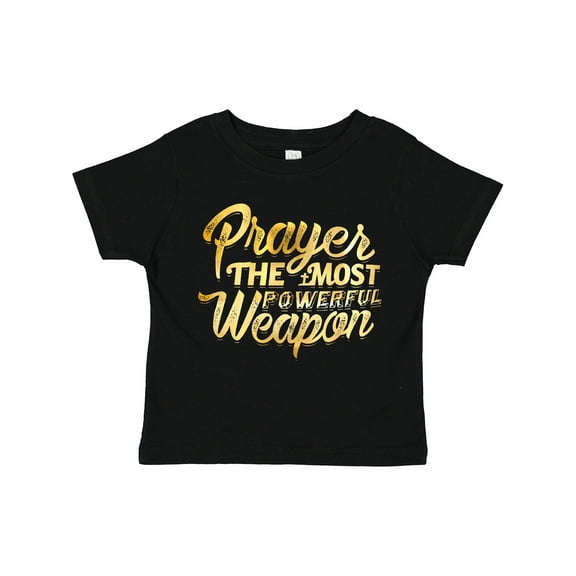 Inktastic Prayer Power Gold Boys or Girls Toddler T-Shirt