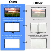 100 inch Outdoor Projector Screen,Foldable Washable Indoor Portable Projection Screen Projector 4K 16:9 HD Rear Front Movies Screen for Backyard Home Theater Office