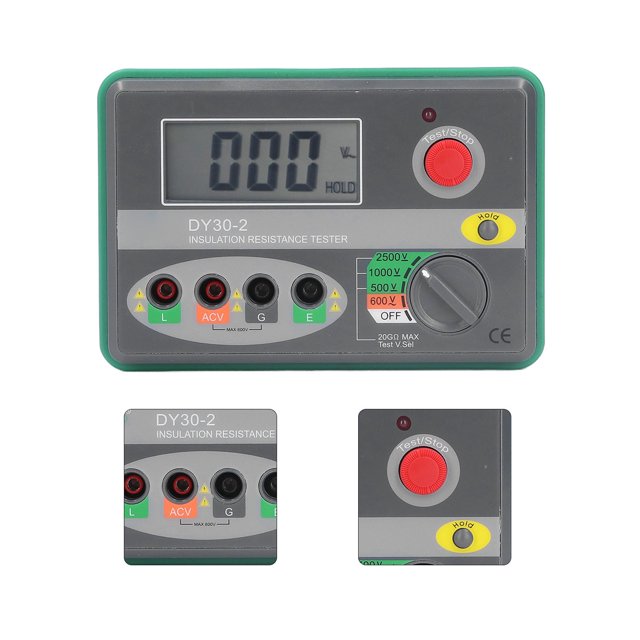 Insulation Resistance Tester, Digital Megohmmeter 500 1000 2500V Auto Range For Electromotor For